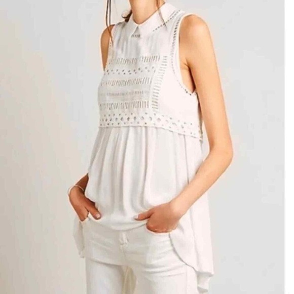Free People White Sleeveless Top Size S - Picture 1 of 4